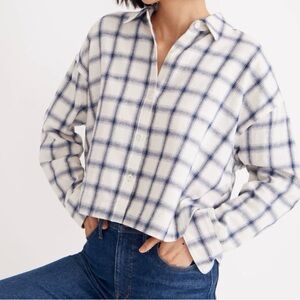 MADEWELL Plaid Button-Up Shirt SIZE L
